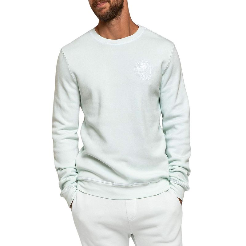 Sol Angeles Mens Swim Club Pullover Sweatshirt Medium Honeydew - Nwt $114